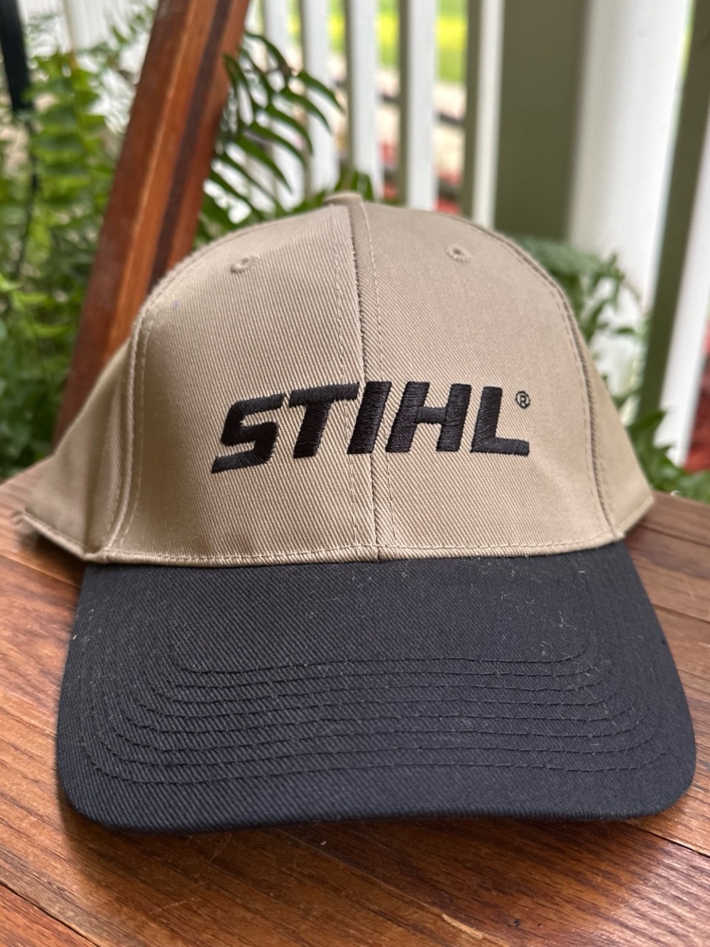 STIHL Men's Two-Tone Tan and Black Baseball Cap